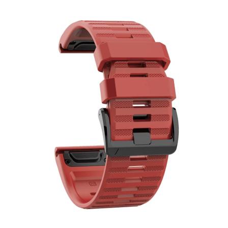 Watch av klockband Mjuk silikon 22mm/26mm Quick Release klockbandsrem Kompatibel Garmin Fenix 6/fenix6 Pro/approach S60/compatibleerunner935/co Red 22