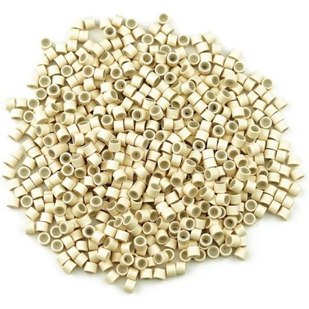 500 st 5,0 mm mikro ring silikonfodrade mikro ring silikon nano pärlor svart