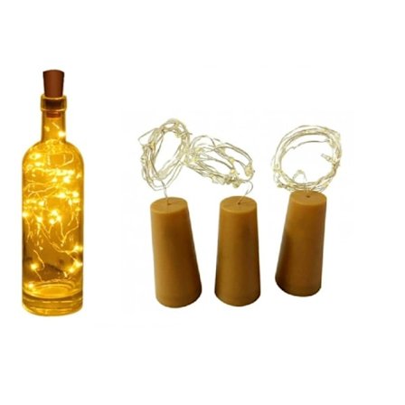 3-pak LED Lyslenke for Flasker Dekorbelysning - 2 Meter