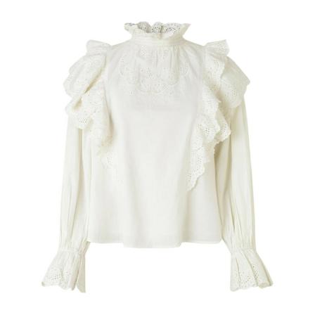Notes Du Nord Blus Bibi Creme vit, Dam Blusar, Dam, Storlek: S