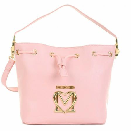 Love Moschino HandTas bucket and drawstring with shoulder , Roze , Dames , Maat: ONE Size