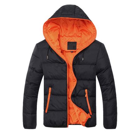 Män Vinter Bomullsjacka Hooded Puffer Coat Varma Ytterkläder