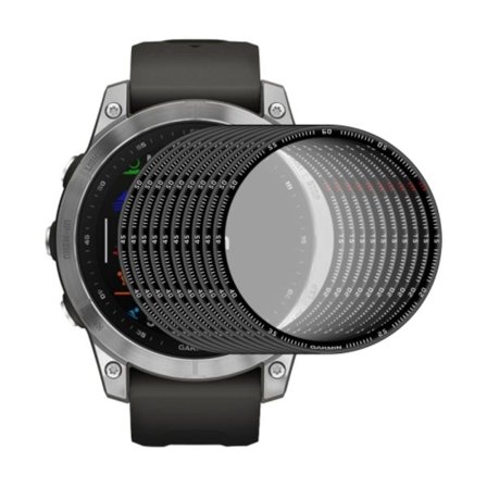 10 st 3D Full täckning Soft PC Edge + PMMA HD skärmskyddsfilm för Garmin Fenix ​​7X