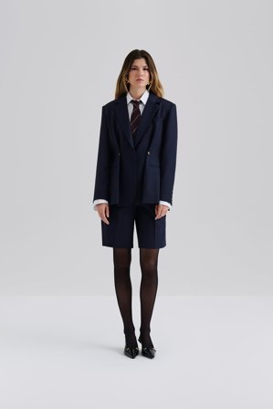 Malina - Arlo shorts - 32 - Dark Blue Pinstripe