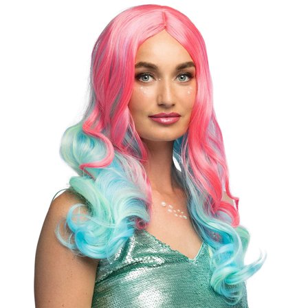 Sjöjungfru Flerfärgad Peruk