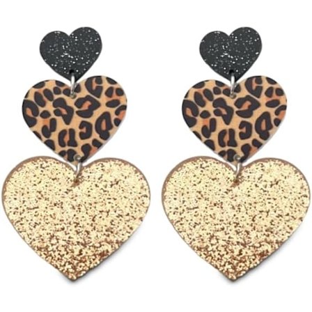 Planethängande örhängen för kvinnor Akryl Alla hjärtans dag Droppörhängen Universum Stjärna Flaska Rosa Hjärta Hängande örhängen Alla hjärtans dag 