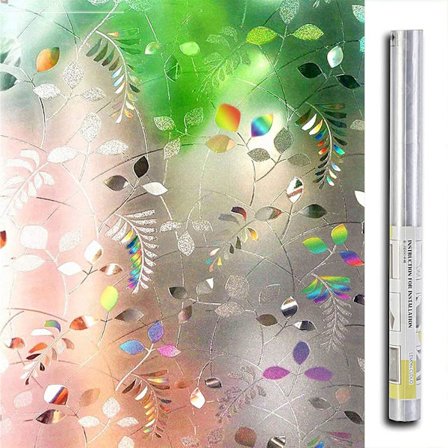 CLOUD Vindusfilm Mimosa Mønster 44,5x200cm Personvern Vindusfilm 3D Vindusklistremerke Matt Effekt UV-beskyttelsesfilm