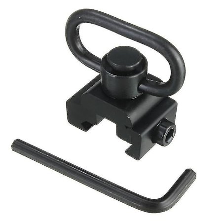 Snabbavlösning QD Sling Swivel Fäste med 20mm Picatinny Rail Mount Svart