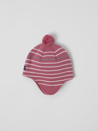 Winddichte Mütze Fleecefutter Wollmix - 44|46 - kinderbekleidung - pink - Polarn O. Pyret