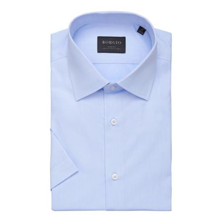 Borgio, Koszula canosa krótki rękaw slim fit 00103 Niebieski, Mężczyzna, Rozmiar: M