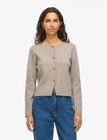 Vila Vizarah L/S Cardigan/Ka - Cream - L