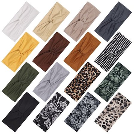 16 stk. pandebånd til kvinder - skridsikre elastiske hårbånd til yoga og arbejde