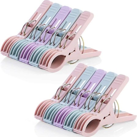 Strandhåndkleklemmer 10-pakning Stol Klemmer Klesklyper Håndkle Til Bassengstoler Cruise Jumbo Størrelse Store Plastklyper Klesklyper Henger Stor C