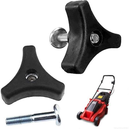 2 stk. Gressklipperhåndtak, Trekantet Gressklipperhåndtak Skrue, Gressklipperhåndtak Bolt, Gressklipper Tilbehør, Gressklipper Bolt db