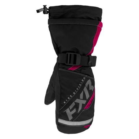 Rukavice FXR Helix Race Mitt 23 Na Sníh Pro Dítě Černá/Fuchsiová S