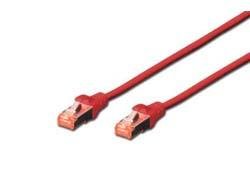 Digitus Patchkabel RJ45 S/FTP Cat6 5.00m rot Hebelschutz