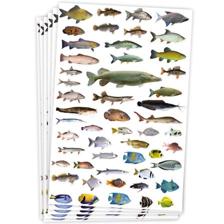 Stickers fishes 6 sheets