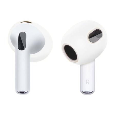 1 pari AirPods 3 silikonisuojusta - L pin kyv Valkoinen White
