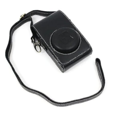 Kamerataske i vintage PU-læder til Ricoh GR / GR II / GR III / GR IIIx med skulderrem - yuhao Black