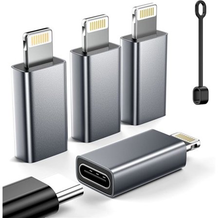 2025 Senaste Modell MFi-Certifierad 27W USB C till Lightning Adapter (4-pack) - Snabb Laddning Data Synkronisering, Lightning till USB Typ C Kabel 