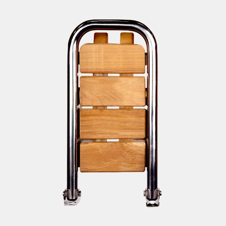 Badebrücke NOCK Swimbase, Teak & säurebeständiger Edelstahl, 21 x 40 cm - Boot