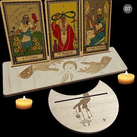 2/4stk Tarotkortstativ i tre for Witch Divination Tools Displ