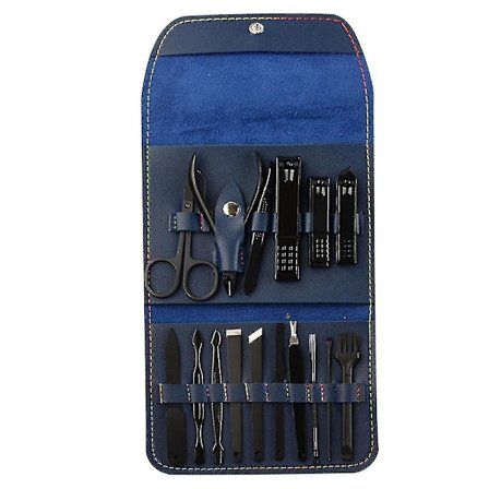 Negleklipper Sæt Høj Præcision Rustfrit Stål Cutter Fil Spids Saks Med Stilfuld Etui