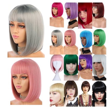 Syntetisk parykk for Party, Pride, Parader og Cosplay