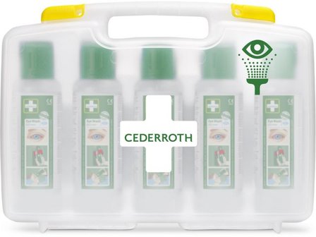 Cederroth Ögondusch i väska 5x500ml - Lyreco - Skyddsutrustning > Första Hjälpen > Ögondusch