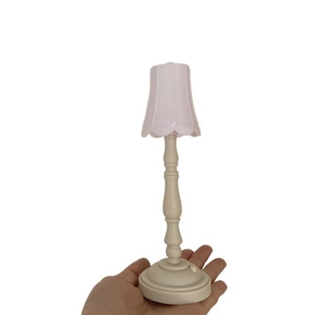 Mini sänglampa dekorativ LED läslampa prydnad vit