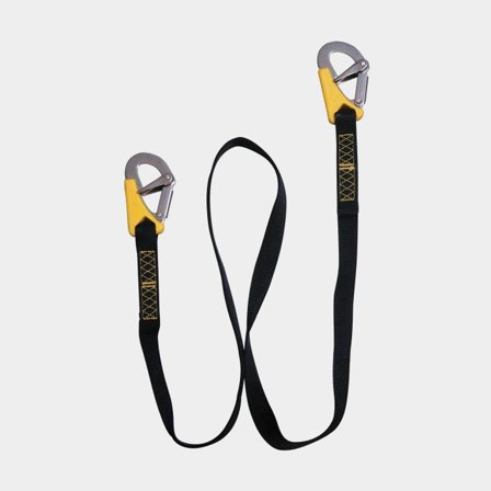 Sicherheitsleine Lalizas Safety Line Life-Link Double, steif, 1.85 Meter, ISO 12401, mit 2 Sicherheitskarabinerhaken - Boot
