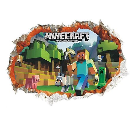 (H) Veggklistremerker, 3D Søte Veggklistremerker Tegneserie Spill Veggklistremerke Vinyl Veggklistremerker Gutter Jenter Selvklebende Veggklistremerke