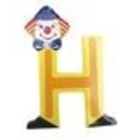 Clown Bokstav i Trä, H