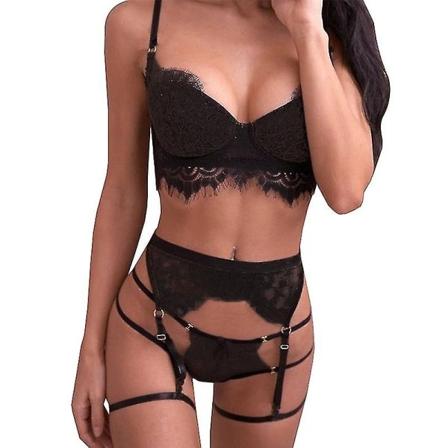 Dame Sexy Blonde Undertøy Sett Babydoll Undertøy BH Thong - Perfet