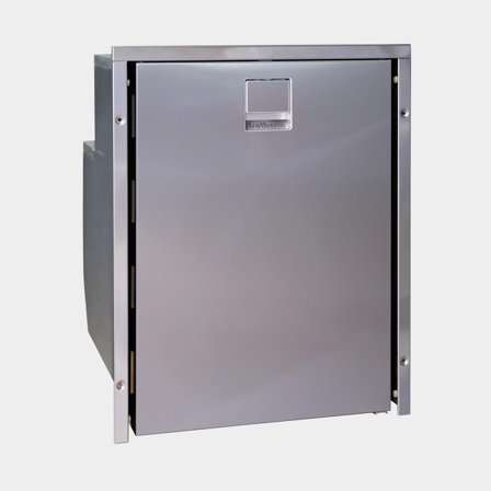 Kylskåp med kompressor Isotherm Cruise CR49 Inox Clean Touch, 12V / 24V, dörr, 49 liter (varav 4 liter frysfack), mörksilver frontpanel + monterings