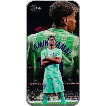 Yhteensopiva Puhelinkuori Apple iPhone 4 Yamal Barcelona jalkapallo paita juniori tähti