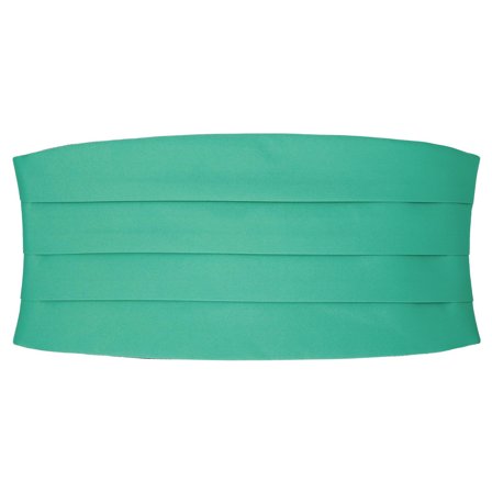 Turquoise Green Basic Cummerbund for Men - Cummerbunds