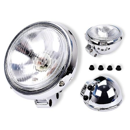Motorcykel Universal 12v Forlygte til Harley 883 Honda Steed Vlx 400 Shadow 600 Magna 250 Krom Kørelys