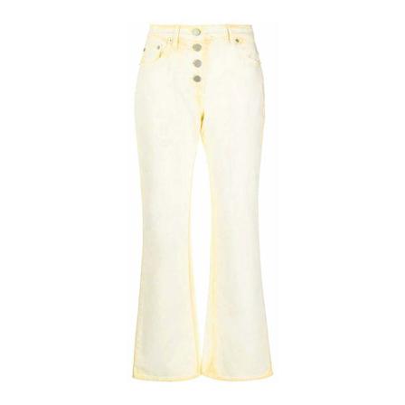 Alberta Ferretti, Tapered Trousers Geel, Dames, Maat:M