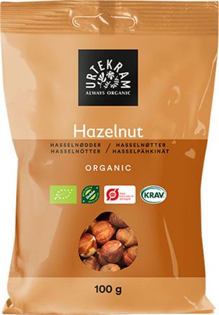 3 for 2 - Urtekram Hasselnødder Ø 100 g, Helse & Madvarer, Nødder, Hasselnødder