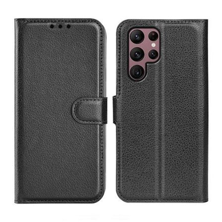 Samsung Galaxy S23 Ultra Plånboksfodral med Stativ - Svart