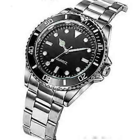 Herreklokke i stål, dykkerstil, sveitsisk stil, Seiko-urverk, rustfritt stål, høy kvalitet