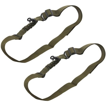 2x Militærgrøn Ny Enkeltpunktsrem Taktisk Bungee Justerbar