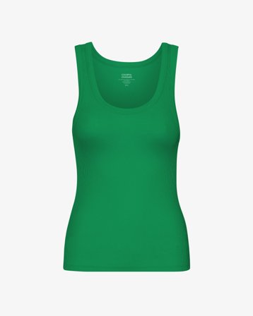 Women Organic Rib Tank Top - Kelly Green M