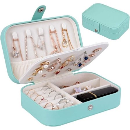 Resesmyckesorganisatörväska, smyckesförvaringslåda för armband, örhängen, ringar, halsband