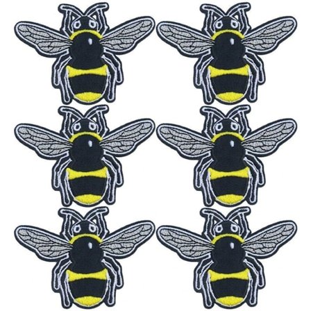 Bi-broderat lapp 6 st djur strykjärn på syapplikation dekorativ R