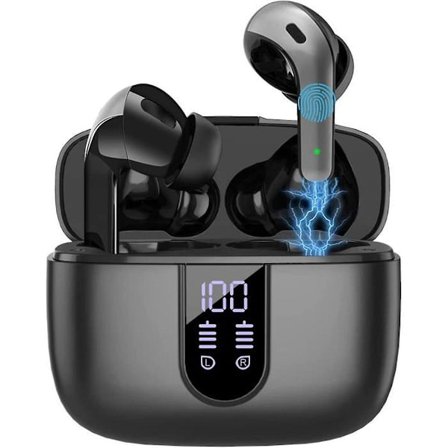 Bluetooth Wireless Headphones 5.0 With Noise Reduction, In-ear Earbuds With Built-in Mic
