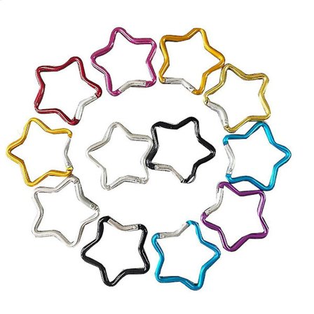 10 stk. -spids Stjerne Aluminium Karabinhage Nøglering Udendørs Nøglering Krog Vandspænde Rejsetilbehør