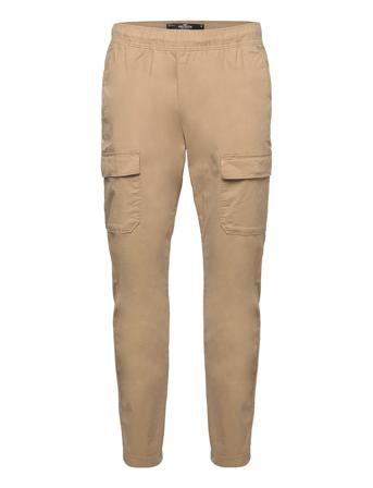 Hco. Guys Pants Trousers Cargo Pants Beige Hollister