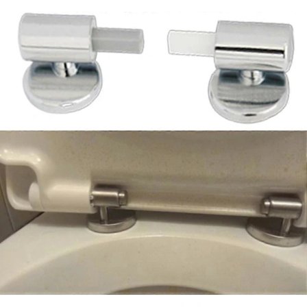 2-pack Traditionell & Modern Toalettsits Fästkit med Snabbkoppling Mjukstängande Gångjärn, Toppmonterade Gångjärn, Toalett Ersättningskit[CO]